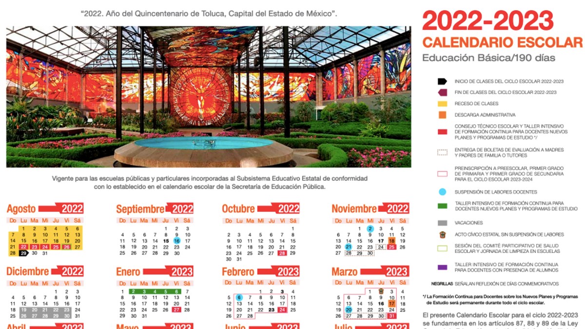 Calendario escolar 2022 a 2023 Edomex en PDF y datos desconocidos