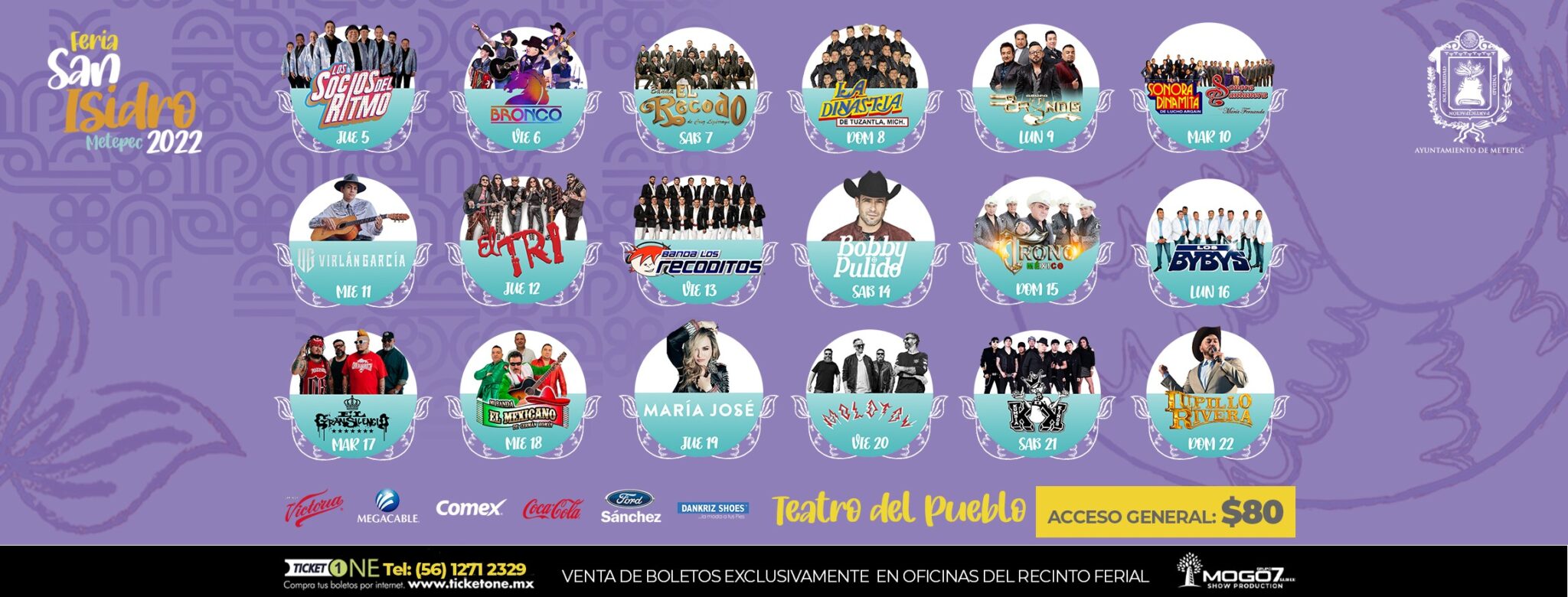 Feria San Isidro Metepec 2022. Checa La Cartelera Completa – Unión EDOMEX