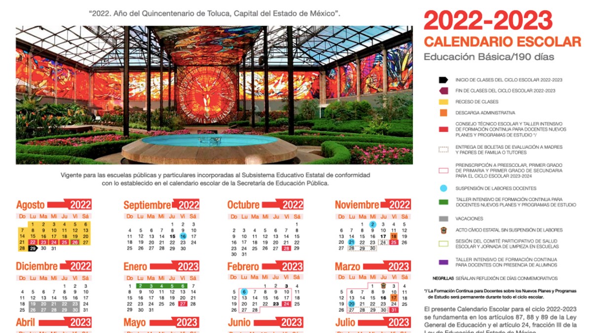 Calendario Escolar 2022 2023 Edomex Proyecto Oficial De La Sep En Pdf